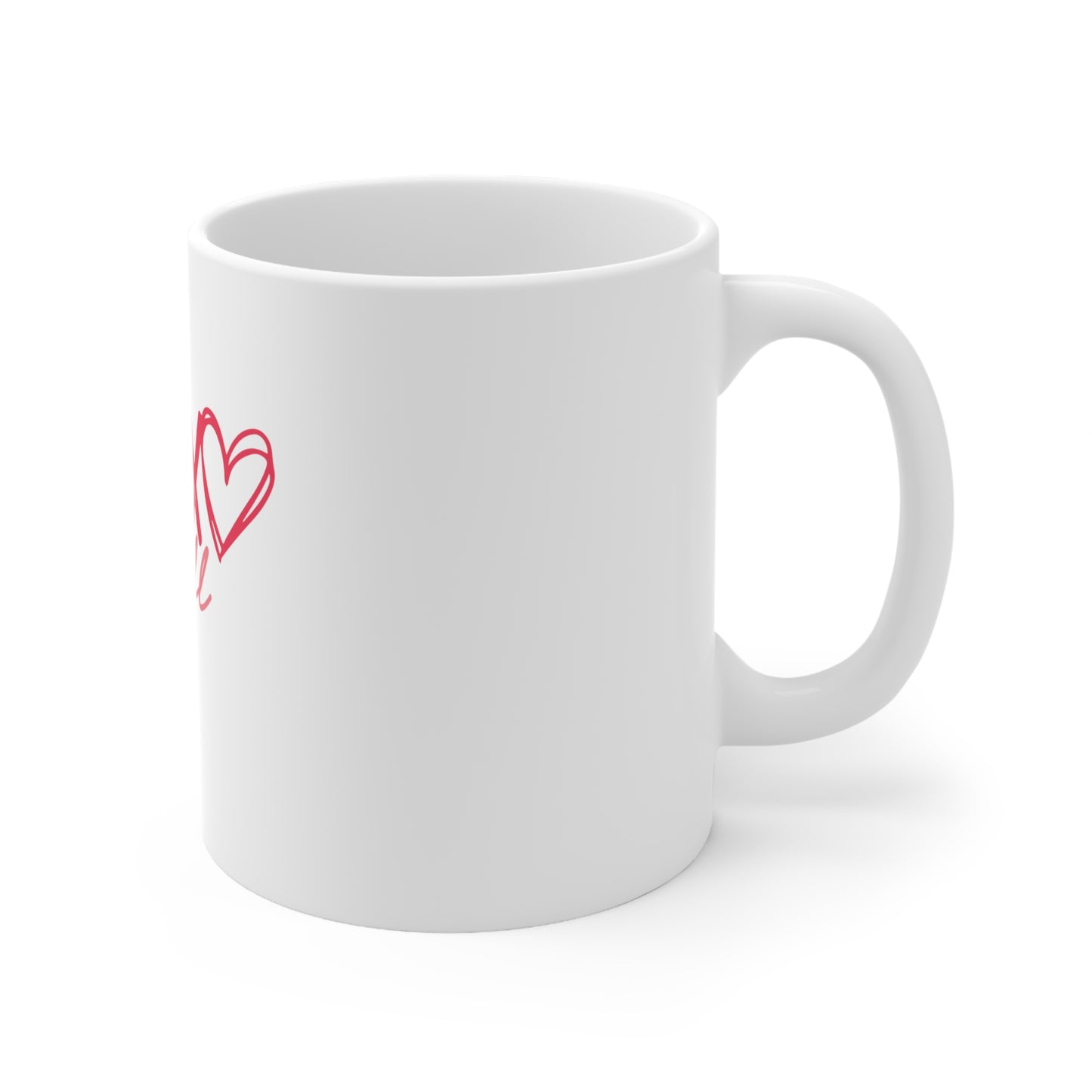 "Charming Heart Pattern" Ceramic Mug