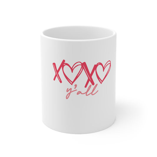 "Charming Heart Pattern" Ceramic Mug