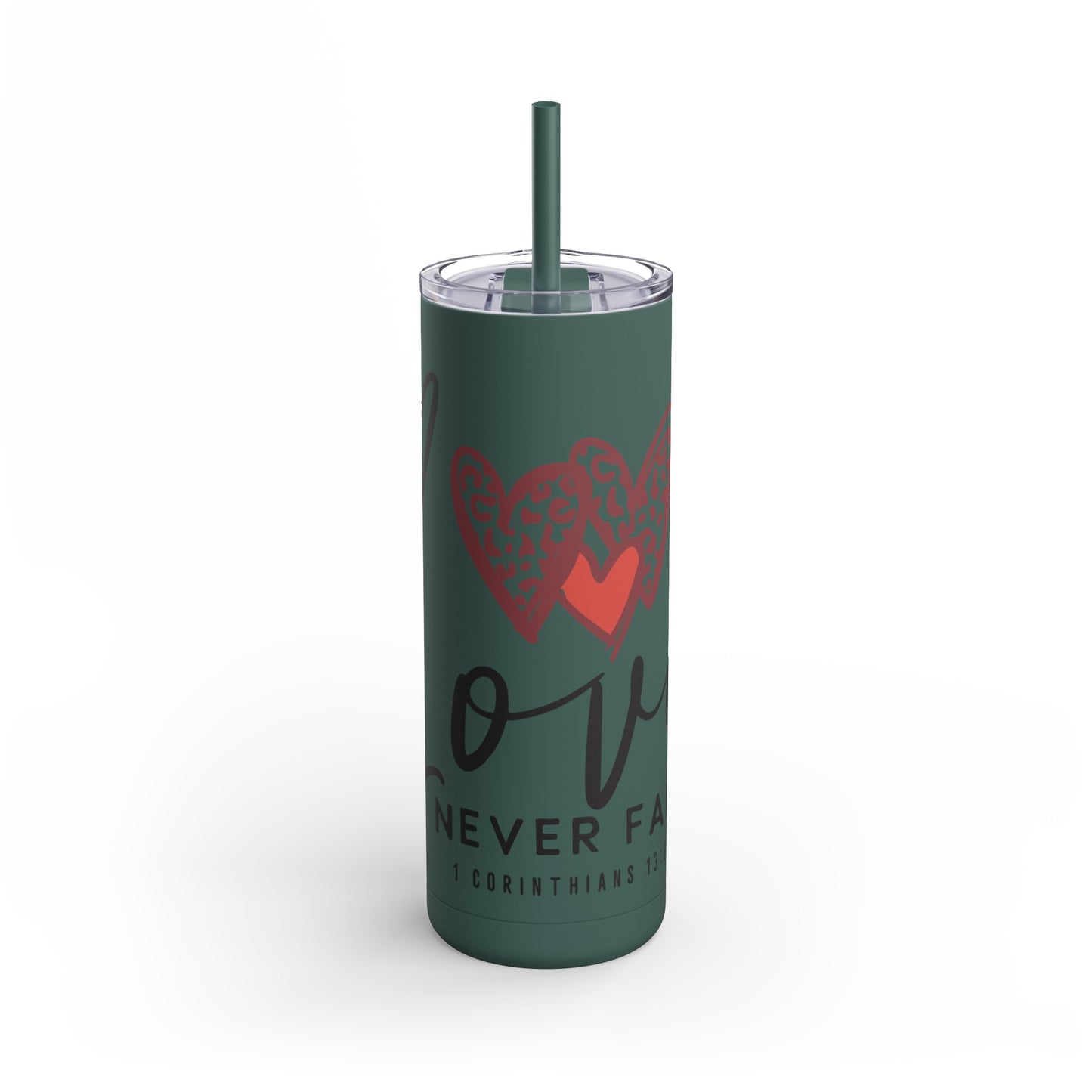 'Love Never Fails" Tumbler